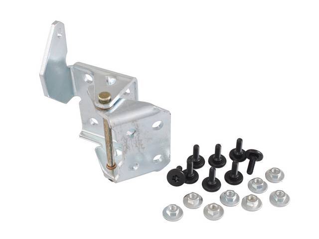 Lower Door Hinge, LH, Incl hardware which consists of (8) bolts and (8) nuts, reproduction
