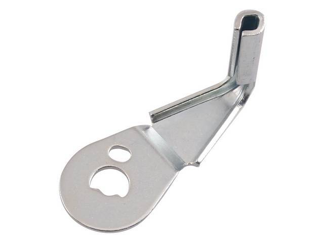 Door Lock Cylinder Pawl, LH, repro ** this pawl mounts to the back of the door lock and actuates the latch **