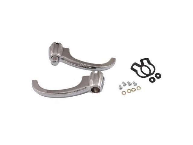 Outside Chrome Finish Door Handle Set for (52-59)