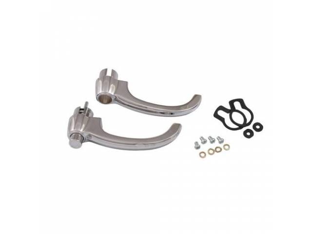 Outside Chrome Finish Door Handle Set for (60-66)