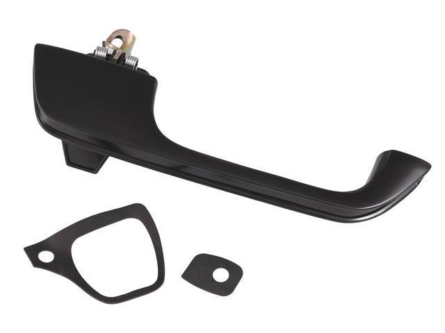 Outside Door handle, Black Finish, RH / Passenger Side, reproduction