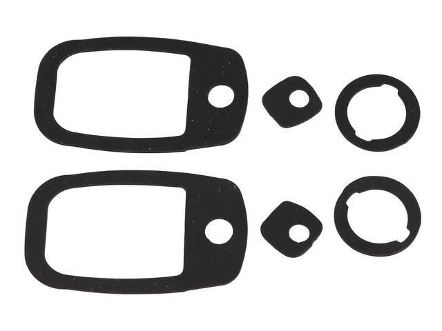 Exterior Door Handle Gasket Set, 6-pc, incl door lock gaskets, reproduction