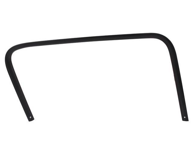 Door Frame Channel / Trim, Inner, RH, black painted reproduction
