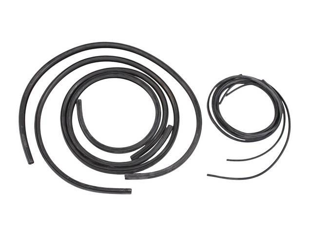 Rear Window Glass Weatherstrip, Dlx Cab (single rear window and two small side windows), reproduction