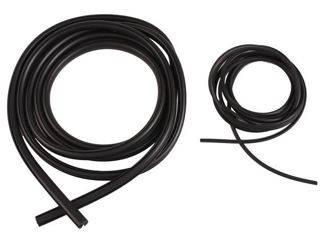 Rear Window Glass Weatherstrip, Dlx Cab (larger wraparound rear window), reproduction