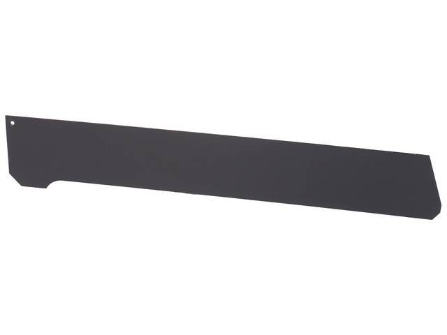 Rocker Panel Backing Plate, universal, flat, LH or RH, 26 inch length X 4 1/4 inch tall, 17 gauge steel, EPD-coated, reproduction