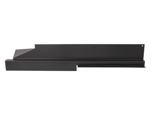 Rocker Panel Backing Plate, RH, 33 1/2 inch lengthX 6 1/2 inch tall, 20 gauge steel, EPD-coated, reproduction