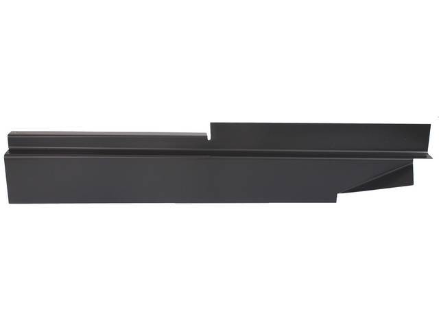 Rocker Panel Backing Plate, LH, 33 1/2 inch lengthX 6 1/2 inch tall, 19 gauge steel, EPD-coated, reproduction