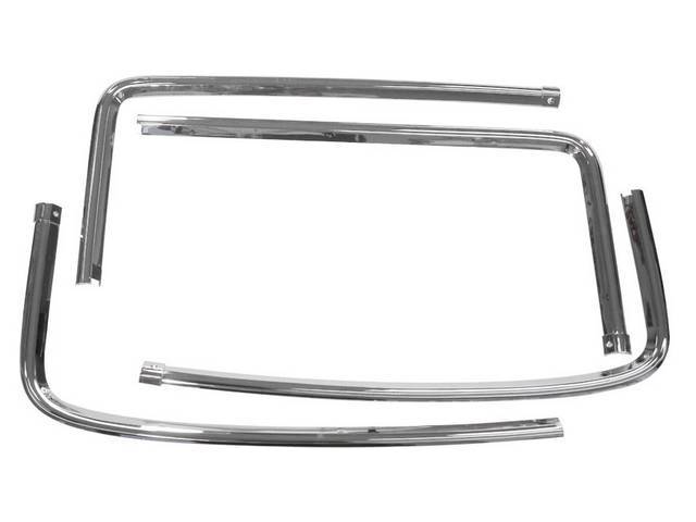 Headliner Trim Set, Chrome, Plastic, Includes Fasteners for (67-72)