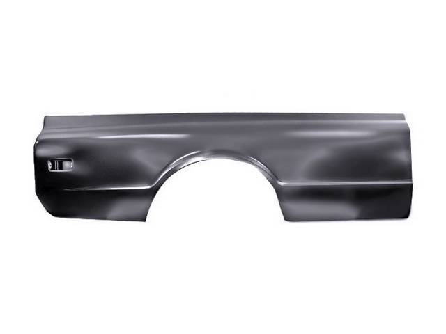 RH / Passenger Side Bedside / Quarter Panel with pocket holes for (68-72 fleetside long bed)