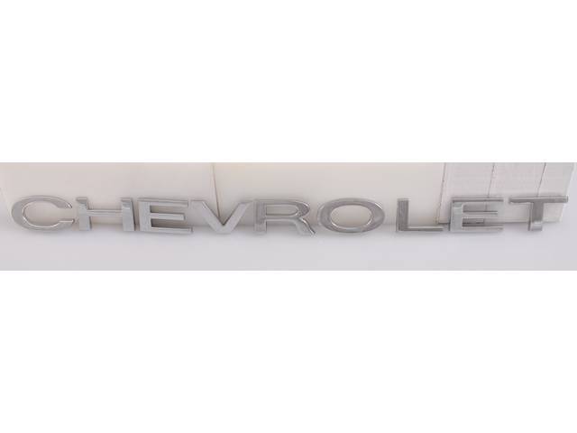 Tailgate Panel Emblem, Chrome, *CHEVROLET*, Incl Fasteners, GM Licensed Reproduction