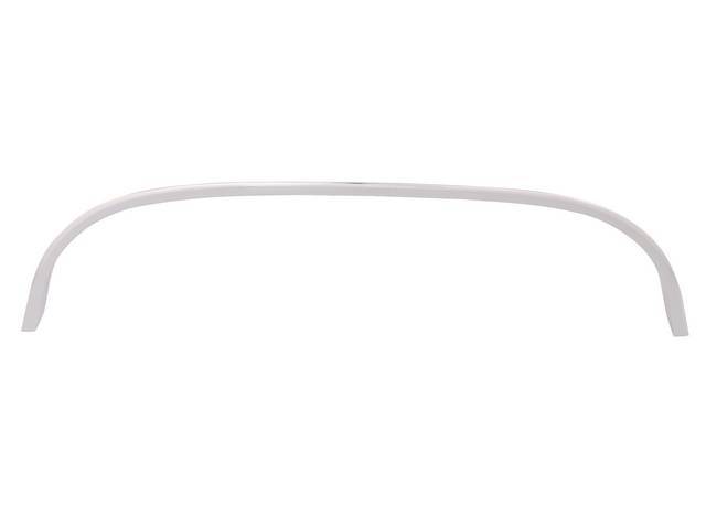 MOLDING, Wheelhouse, Rear Opening (half), LH, polished aluminum, incl mounting screws, repro