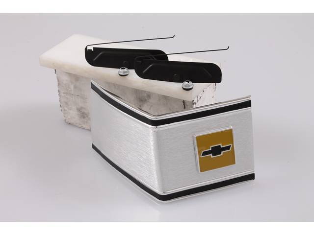 Upper Cab Corner Molding, RH, w/ Black detail stripes, GM Licensed reproduction
