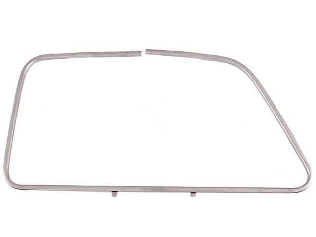 Extrerior Door Moldings, polished stainless steel, pair, reproduction for (47-55)