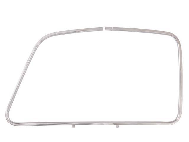 Exterior Door Molding, LH, chromed stainless steel, reproduction for (51-55)