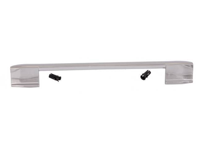 Tailgate Upper Center Molding, incl barrel nuts, reproduction