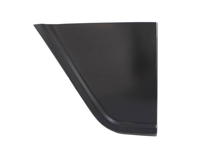 Front Fender Repair Panel, Rear Lower Section, LH, 17 inch length x 16 inch height, reproduction