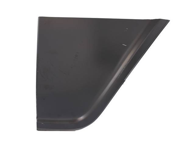 Front Fender Repair Panel, Rear Lower Section, RH, 17 inch length x 16 inch height, reproduction