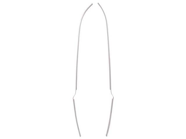 Door Edge Guard Molding, Polished Stainless Steel, Pair, reproduction