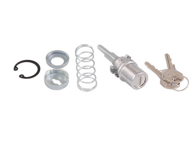 Door Cylinder and Key Assembly, 1 7/16 shaft length, does 1 door