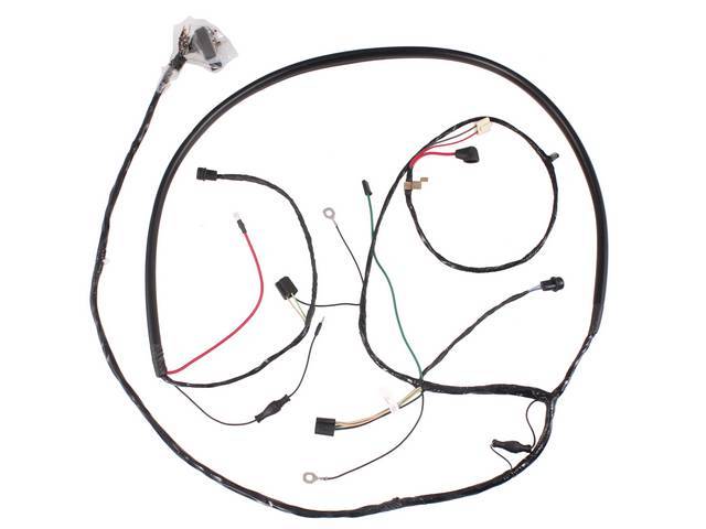HARNESS, FRONT LIGHT, W/ FACTORY GAUGES, W/O SIDE MARKER LIGHTS, ALTDI, MODIFIED FOR DRIVER SIDE 1985 AND EARLIER *SI* SERIES INTERNAL REGULATOR ALTERNATOR