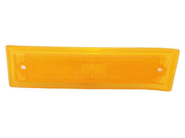 Side Marker Light Assembly, LH, Yellow Lens,w/o chrome trim, reproduction
