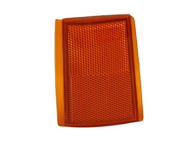 Side Marker Lamp Assembly, Front, Upper Reflector, LH, S.A.E, Amber, reproduction