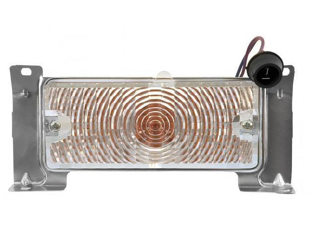 Parking Lamp Assembly, Clear, RH reproduction for (69-70)