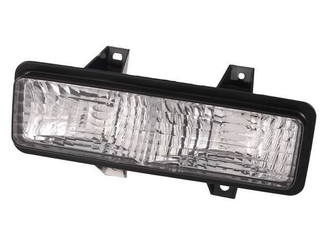 Parking / Signal Lamp Assembly, LH, S.A.E., Clear, w/ Dual Headlight, reproduction