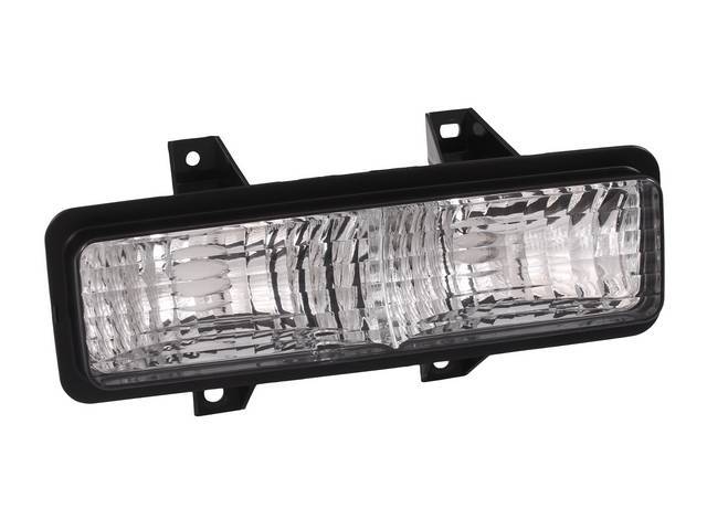Parking / Signal Lamp Assembly, RH, S.A.E., Clear, w/ Dual Headlight, reproduction