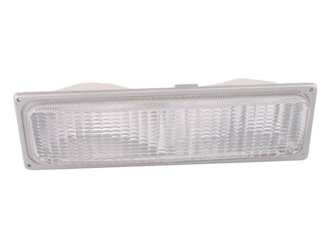 LAMP ASSY, PARKING / SIGNAL, LENS AND HOUSING, RH, GRAY TRIM, CLEAR, S.A.E, COMPOSITE