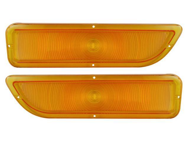 Parking Light Lens Set, Front, amber, (2), US-made correct GM Licensed Reproduction