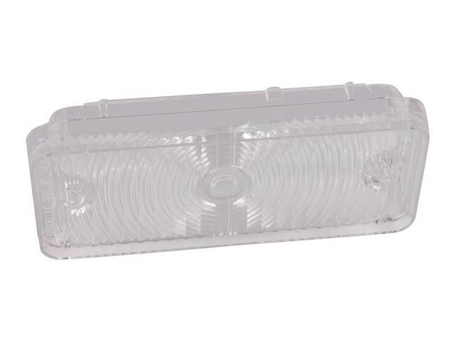 Parking Light Lens, Front, Clear, LH, reproduction