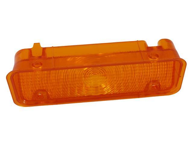 Parking Light Lens, Front, Amber, LH, reproduction