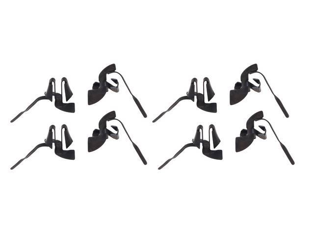 Taillight Bezel / Tailgate Molding Clip Kit, (8), repro