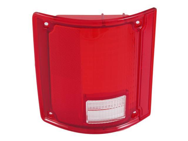 Tail Light Lens, LH, w/o chrome trim, reproduction