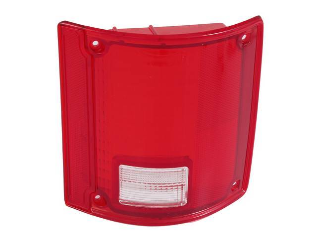 Tail Light Lens, RH, w/o chrome trim, reproduction