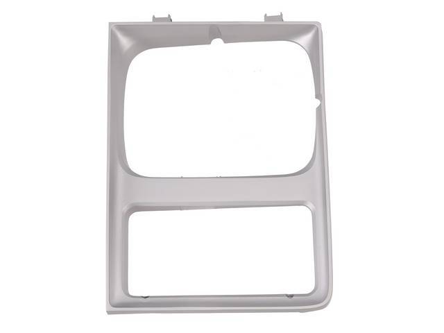 Single Opening Head Light Bezel, Light Argent, LH / Driver Side reproduction