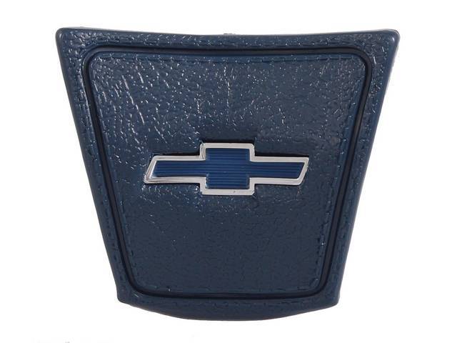 Horn Cap, *BOWTIE*, Dark Blue base w/ blue bowtie emblem in the center, reproduction