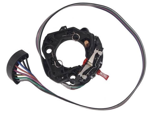 Turn Signal Switch, includes correct red *HAZARD* knob, reproduction