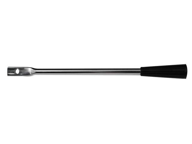 Turn Signal Lever, Chrome Finish w/ Black Knob, OE Correct GM Licensed Reproduction
