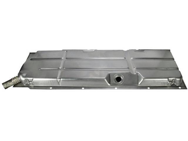 TANK, Fuel, 20 Gallon, 59 3/8 Inch X 7 1/4 Inch X 16 3/4 Inch size, Incl filler neck, lock ring and gasket, Excellent Quality Reproduction