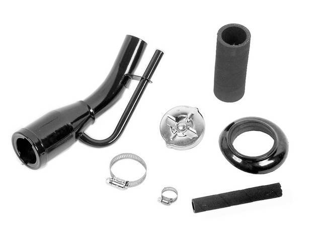 FILLER KIT, Fuel Tank, w/ non-chrome filler tube, includes filler neck, filler hoses, filler hose clamps, fuel neck grommet and cap, repro