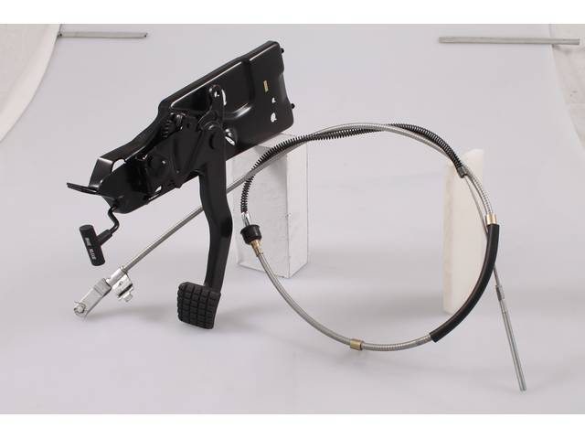 Parking Brake Pedal Assembly, w / Cable, Pedal, Pad, and Release Handle, reproduction