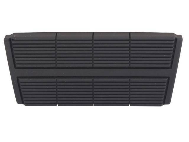Brake Pedal Pad, A/T, black rubber, replaces GM p/n 15522095, Reproduction for (75-98)
