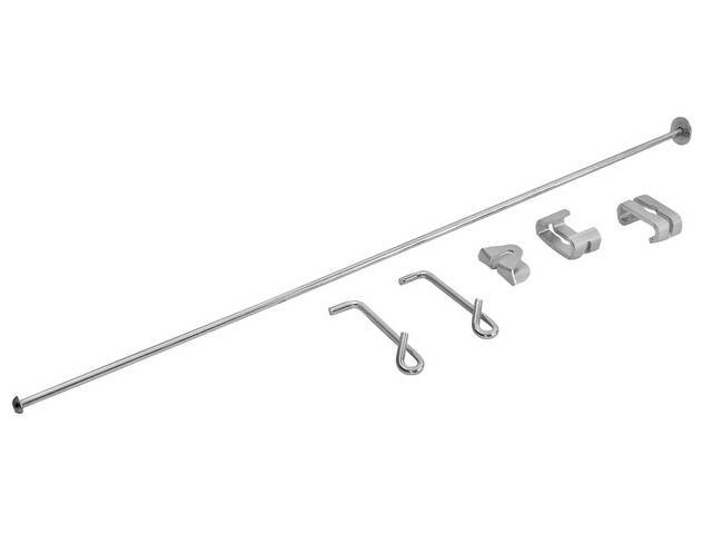 Emergency Brake Cable Guide Kit, 6 piece, reproduction