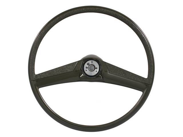 Steering Wheel, Green, OE 17.5 inch Diameter, reproduction