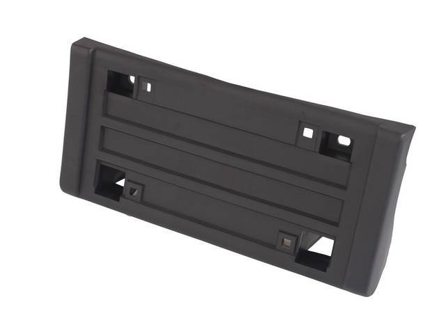 License Plate Bracket, for w/ strip, black finish, reproduction