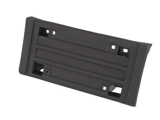 License Plate Bracket, w/o strip, black finish, reproduction