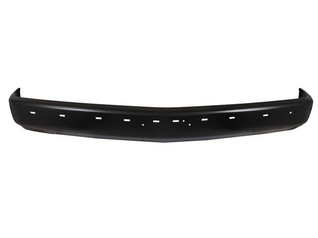 Front Bumper, Painted Finish, w/ Impact pad and license plate bracket holes, w/o Air intake or guard holes, repro